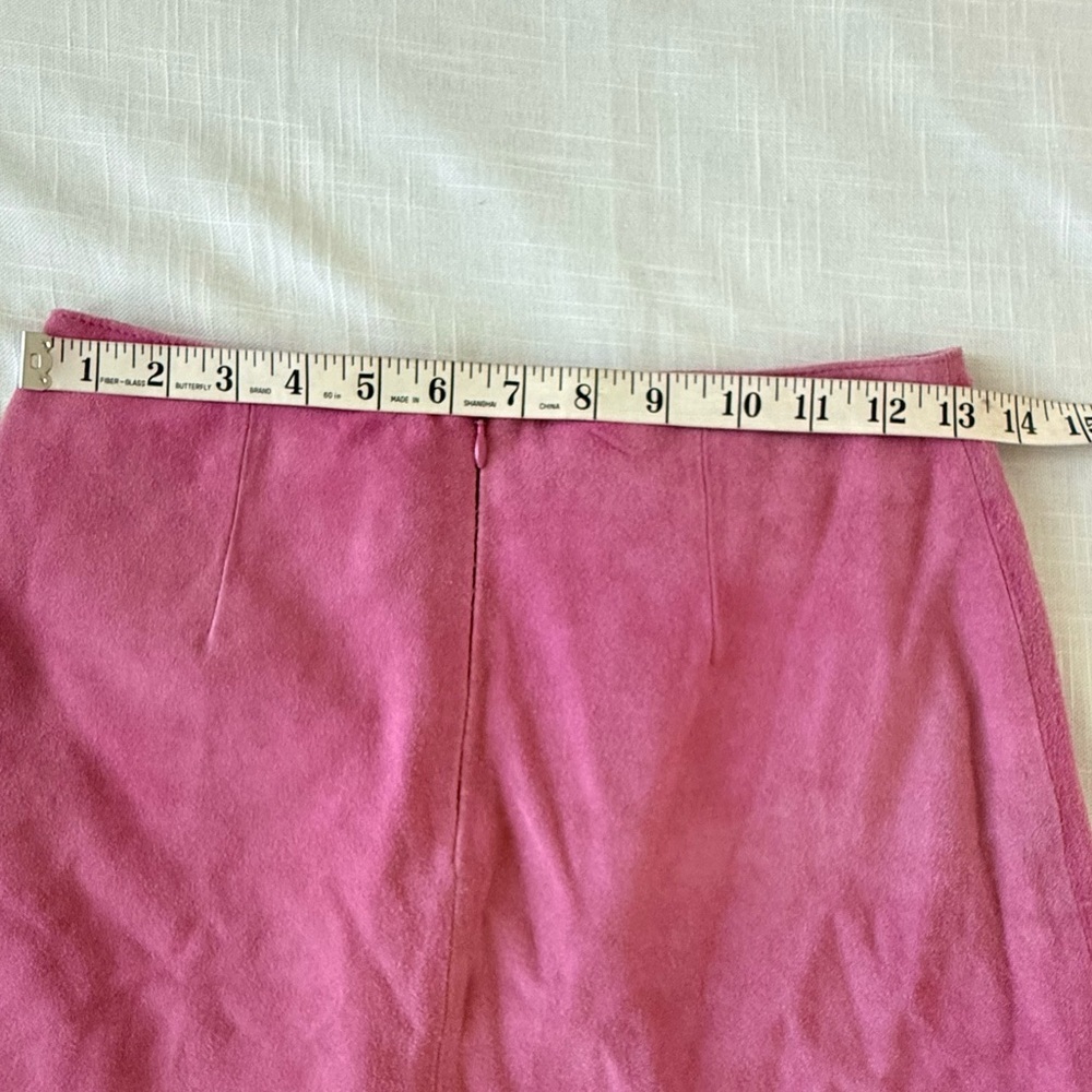 Vintage Lilly Pulitzer Pink Suede Petal Skirt Size 0 - Picture 4 of 5
